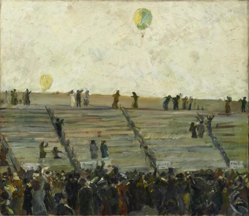 L'ascesa delle mongolfiere alla Gordon Bennet Rennen, 1908 - Staatsgalerie Stuttgart